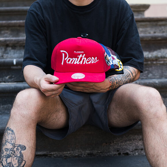 Kšiltovka Mitchell & Ness - Head Coach Trucker - NHL - Florida Panthers - Red
