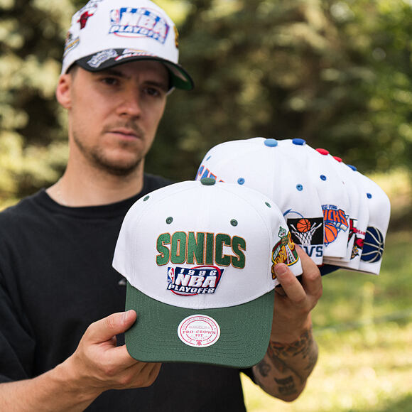 Kšiltovka Mitchell & Ness - Post Season Hwc - NBA - Seattle Supersonics - White