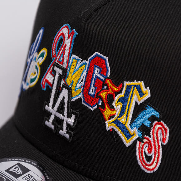 Kšiltovka New Era - MLB "Letter" 9FORTY A-Frame - LA Dodgers - Black