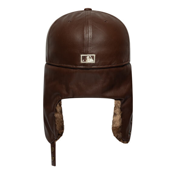 Kšiltovka New Era - MLB IMAGE DROP Leather Dog-Ear 59FIFTY - NY Yankees - Deep Auburn