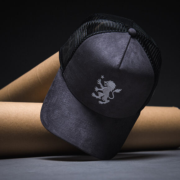 Kšiltovka New Era - Faux Suede 9FORTY A-Frame Trucker - ASTON VILLA FC - Graphite