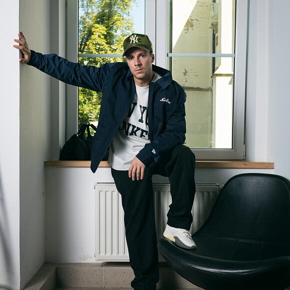Bunda New Era - Branded Shacket - Navy - Zip Front