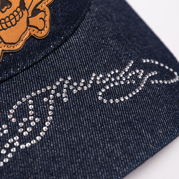 Kšiltovka Ed Hardy - Unisex Love Kills Slowly Denim 5 Panel Trapper Cap - Indigo
