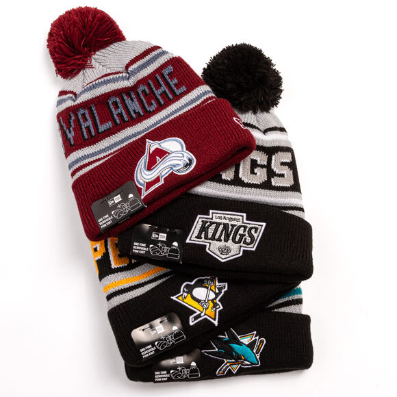Kulich New Era - NHL Evergreen Wordmark Pom Medium Knit - Pittsburgh Penguins - Team Color
