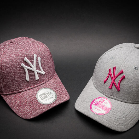 Dámská Kšiltovka New Era Jersey Essential New York Yankees Grey/Pink Strapback