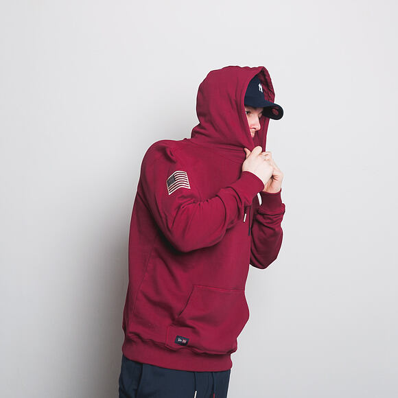 Mikina S Kapucí New Era World Hood Oversized Hoody Cardinal