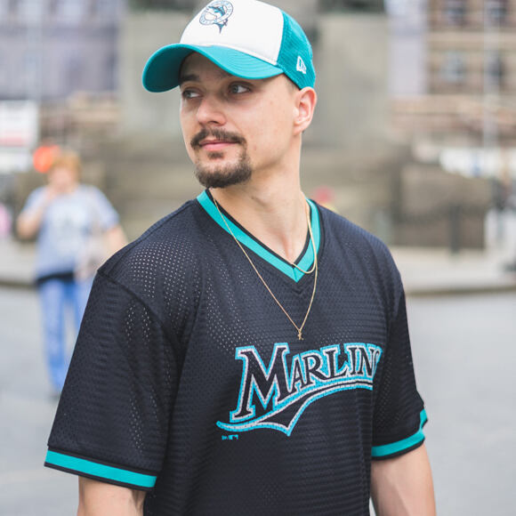 Triko New Era Coast 2 Coast Mesh BB Tee Florida Marlins Black