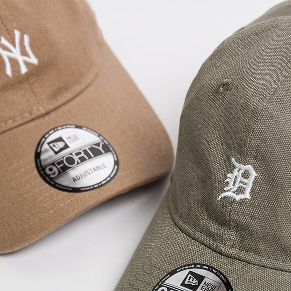 Kšiltovka New Era Canvas New York Yankees 9FORTY Camel Strapback