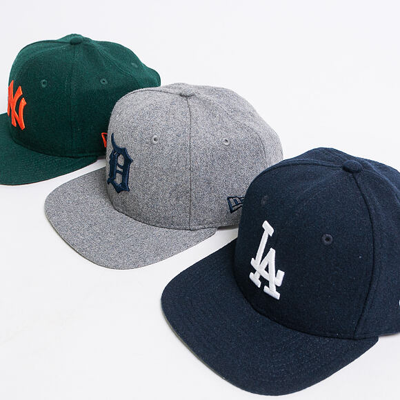 Kšiltovka New Era 9FIFTY Los Angeles Dodgers Original Fit Winter Utility Melton Navy/White Snapback