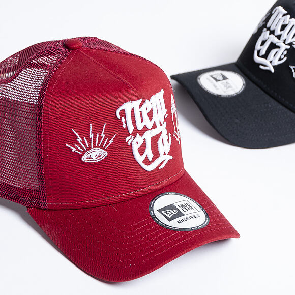 Kšiltovka New Era 9FORTY A-Frame Trucker Script Black/White