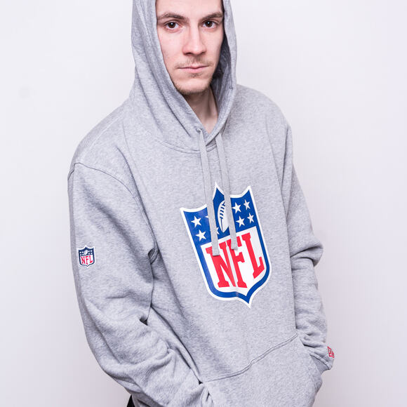 Mikina New Era NFL Logo Po Hoodie Heather Grey