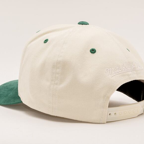 Kšiltovka Mitchell & Ness INTL857 Boston Celtics Pro Crown White/Green