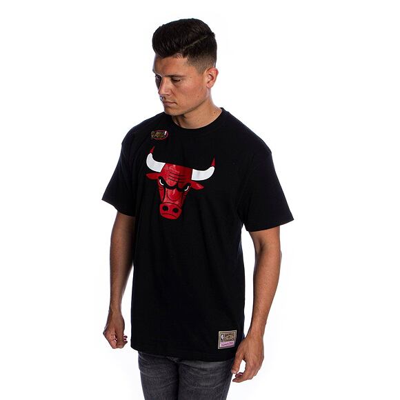 Triko Mitchell & Ness Chicago Bulls T-Shirt Team Logo Traditional Black