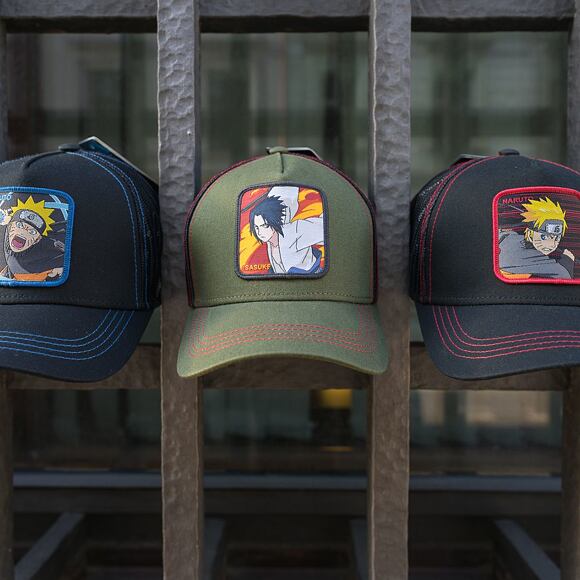 Kšiltovka Capslab Trucker - Naruto - Sasuke - Olive Green