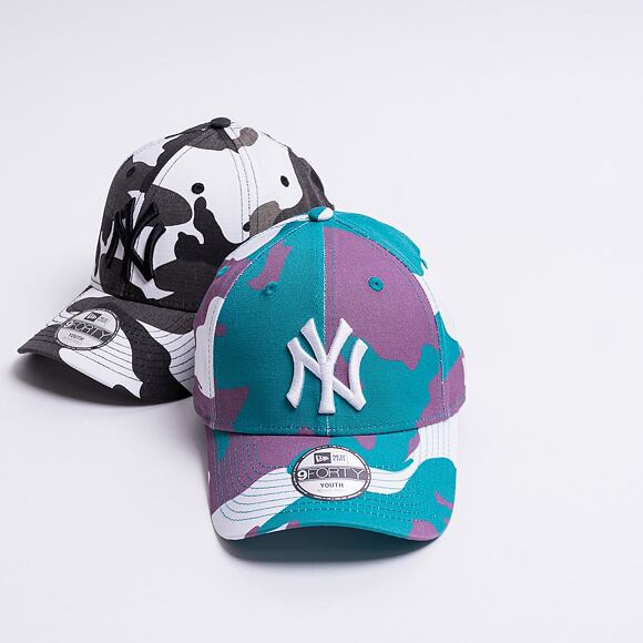 Kšiltovka New Era 9FORTY MLB Camo Pack New York Yankees Strapback Teal