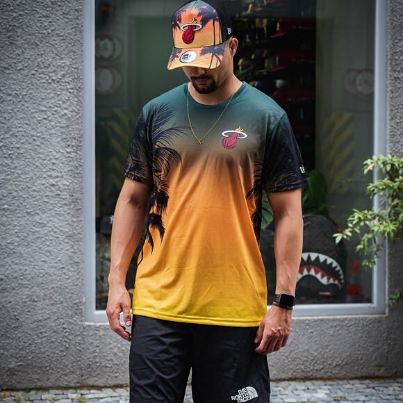 Triko New Era Summer City Tee Miami Heat All Over Print