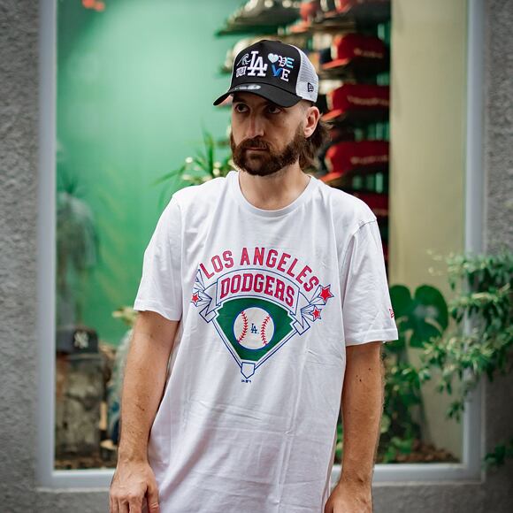 Triko New Era MLB Graphic Tee Los Angeles Dodgers Optic White