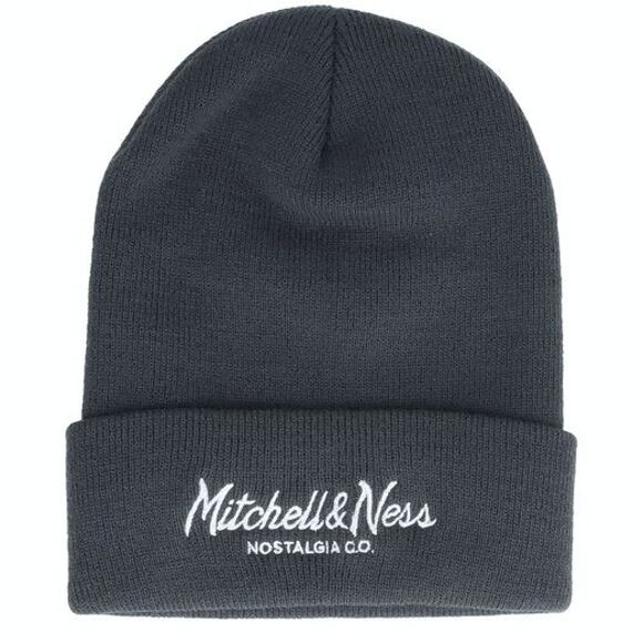 Kulich Mitchell & Ness Branded Pinscript Cuff Knit Charcoal