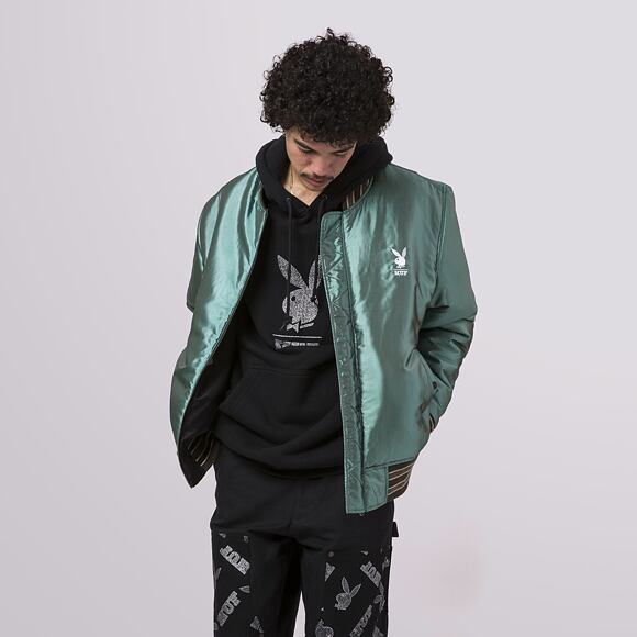 Oboustranná bunda HUF Playboy Reversible Bomber Black