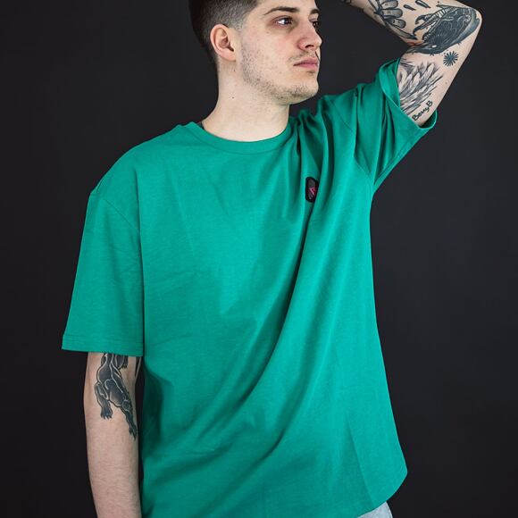 Triko New Era Rubber Patch Oversized Tee Bright Green