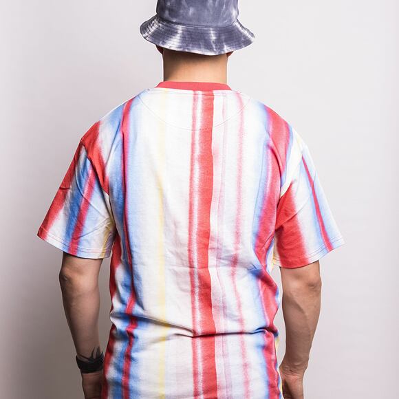 Triko Karl Kani Autograph Tie Dye Stripe Tee red