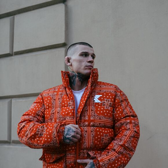 Bunda Karl Kani OG Paisley Puffer Jacket dark orange/white/black