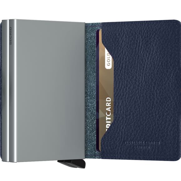 Peněženka Secrid Twinwallet Vegetable Tanned Navy-Silver
