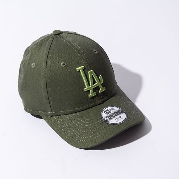 Dětská kšiltovka New Era 9FORTY Kids MLB League Essential Los Angeles Dodgers Olive