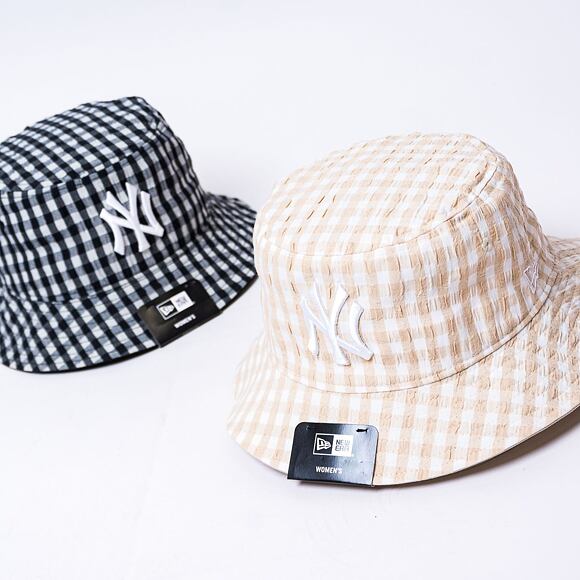 Dámský klobouk New Era MLB Womens Gingham Tapered Bucket New York Yankees Black
