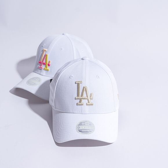 Dámská Kšiltovka New Era 9FORTY Womens MLB Metallic Logo Los Angeles Dodgers White / Silver