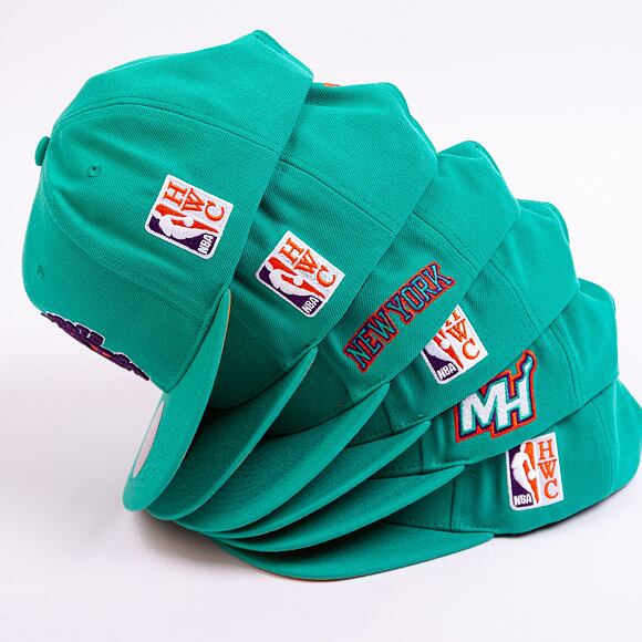 Kšiltovka Mitchell & Ness NBA Desert Green Snapback Miami Heat Teal