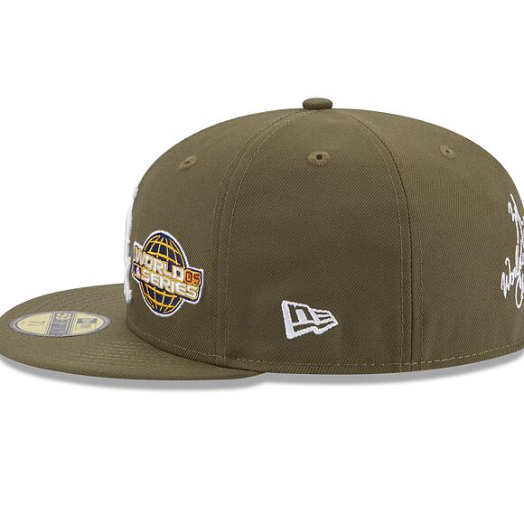 Kšiltovka New Era 59FIFTY MLB 5 Olive WS Chicago White Sox New Olive / White