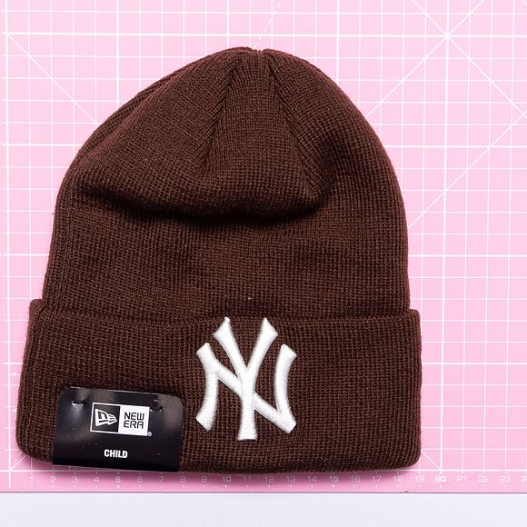 Dětský Kulich New Era MLB Kids Child League Essential Beanie New York Yankees Dark Brown/Off White