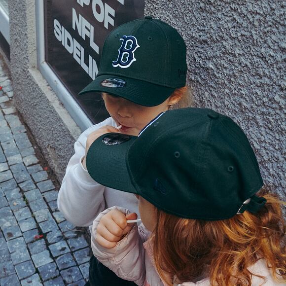 Dětská Kšiltovka New Era 9FORTY Kids MLB League Essential Boston Red Sox Dark Green / Navy