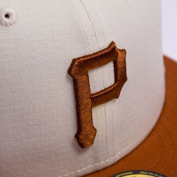 Kšiltovka New Era 59FIFTY MLB White Crown Pittsburgh Pirates Cooperstown Off White / Caramel Brown