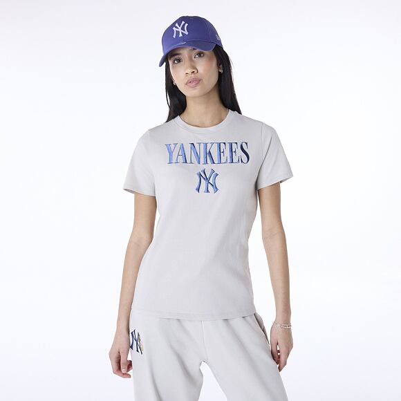 Dámské Triko New Era - MLB Graphic Tee - NY Yankees - Stone