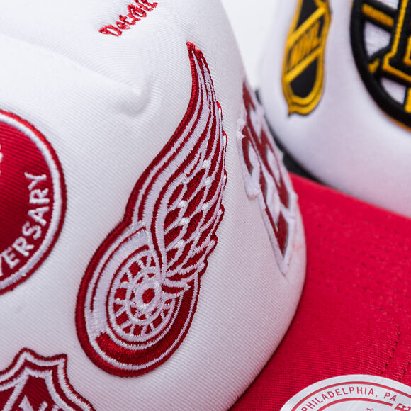 Kšiltovka Mitchell & Ness - Gridlock Trucker - Detroit Red Wings - White