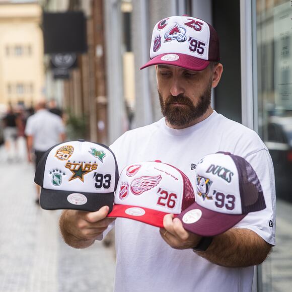 Kšiltovka Mitchell & Ness - Gridlock Trucker - Colorado Avalanche - White