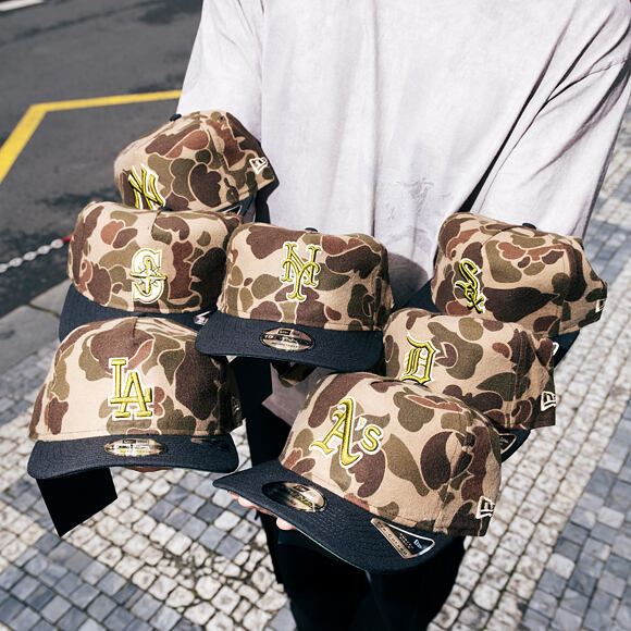 Kšiltovka New Era "Three Looms × MLB Wool Duck Camo" 19TWENTY - Oakland Athletics