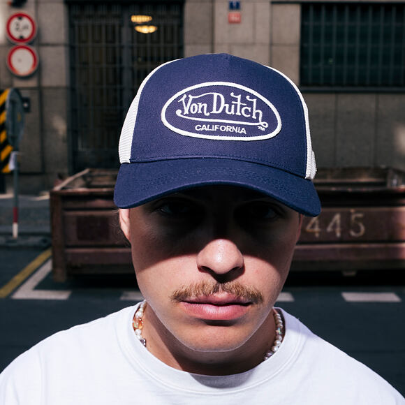 Kšiltovka Von Dutch - Trucker - Flag - Blue/Beige