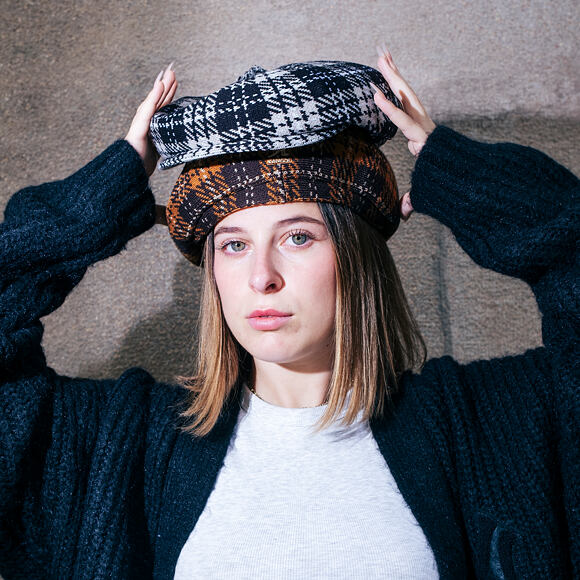 Baret Kangol - New Heritage Flat Cap - Black Check