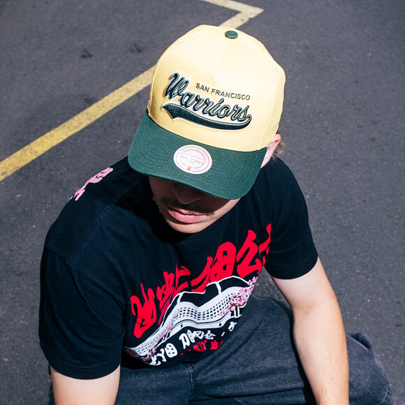 Kšiltovka Mitchell & Ness - Harvest Gold Pro Crown - Golden State Warriors - Gold/Green