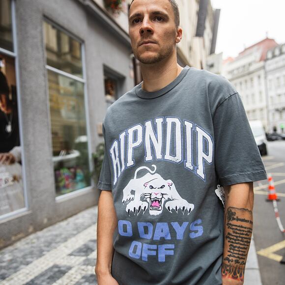 Triko Rip N Dip - White Panther Tee - Charcoal