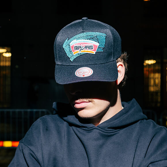 Kšiltovka Mitchell & Ness - NBA Tilted Pro Snapback Hwc - San Antonio Spurs - Black