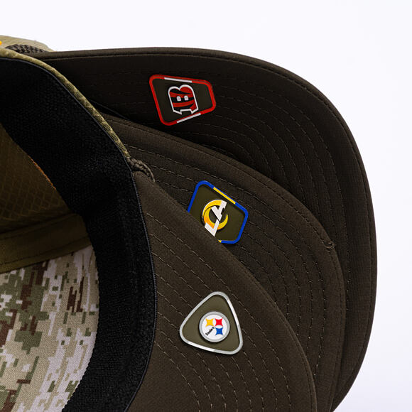 Kšiltovka New Era - NFL25 "Salute to Service" - 9SEVENTY Stretch-Snap - Pittsburgh Steelers
