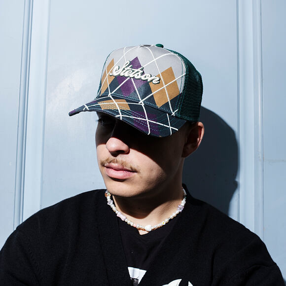 Kšiltovka Stetson - Trucker Cap Argyle