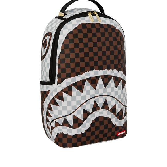 Batoh Sprayground Cream And Brown Tear Check Backpack