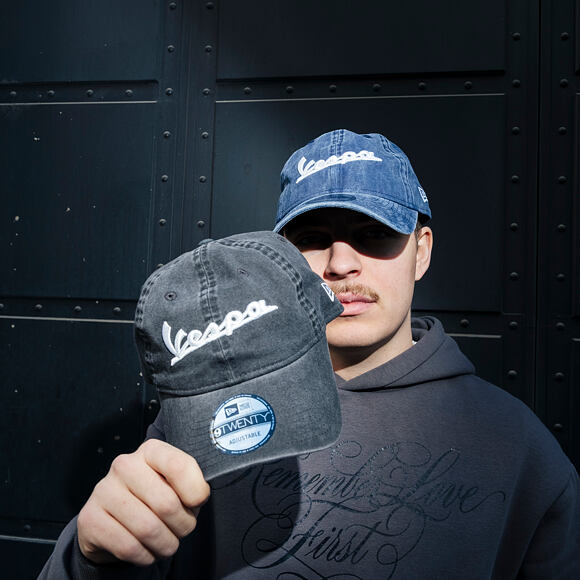 Kšiltovka New Era - Piagio Washed 9TWENTY - Vespa - Black