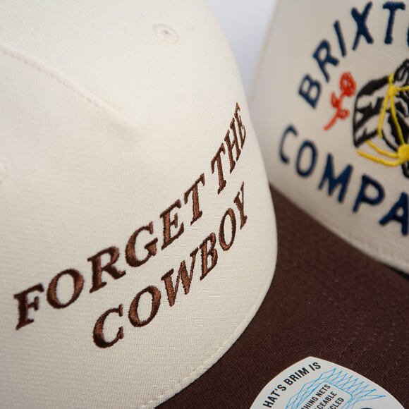 Kšiltovka Brixton - Forget the Cowboy MP Snapback - Chocolate/Off White