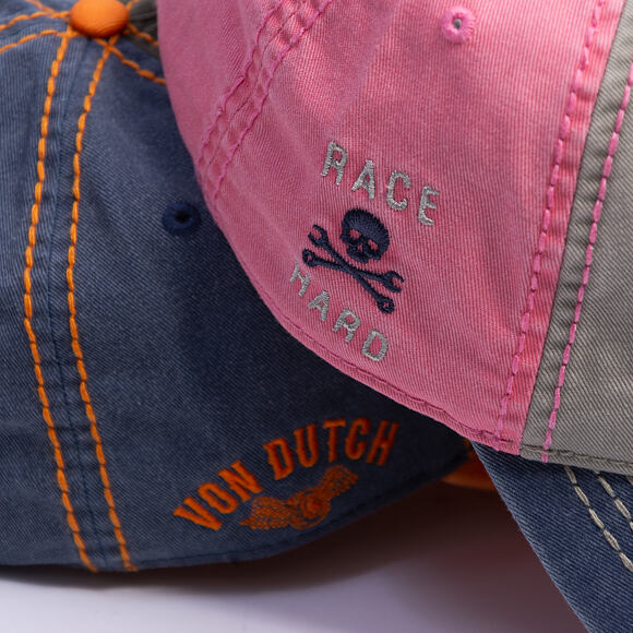 Kšiltovka Von Dutch - Trucker - Limited Olive/Pink/Distressed Denim